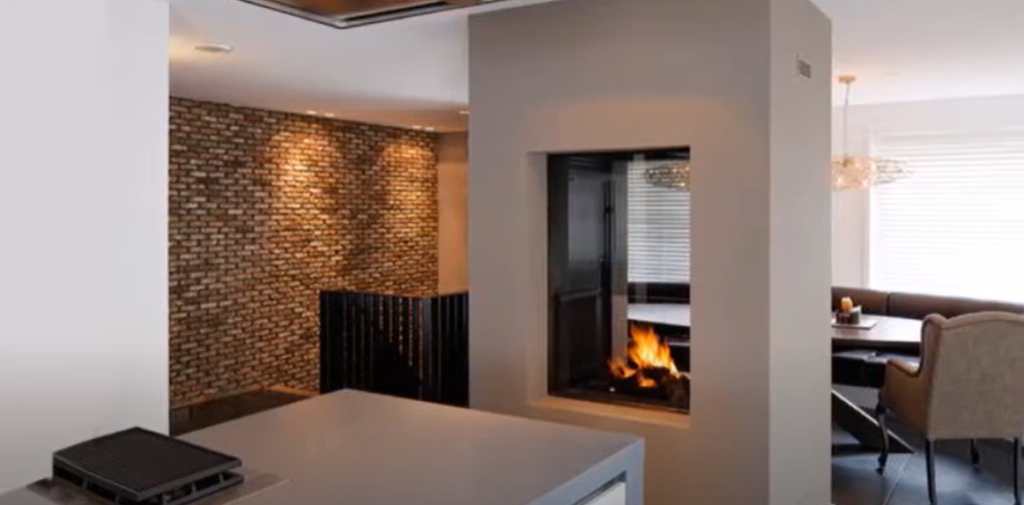 Pros and cons of double-sided fireplaces